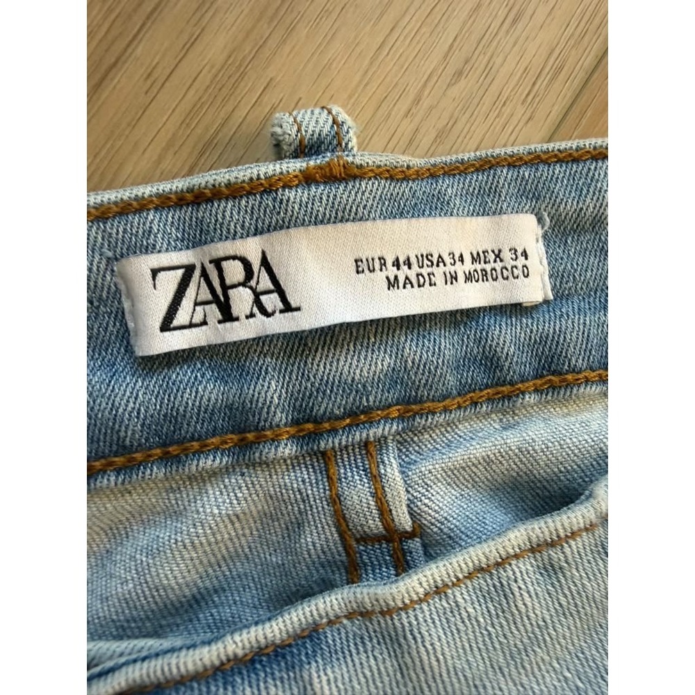 Zara Light Wash Slim Fit Denim Jeans Light Blue Size 34 Womens